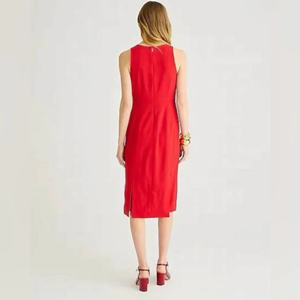 J.Crew Side-slit shift dress in Italian stretch wool BY789
